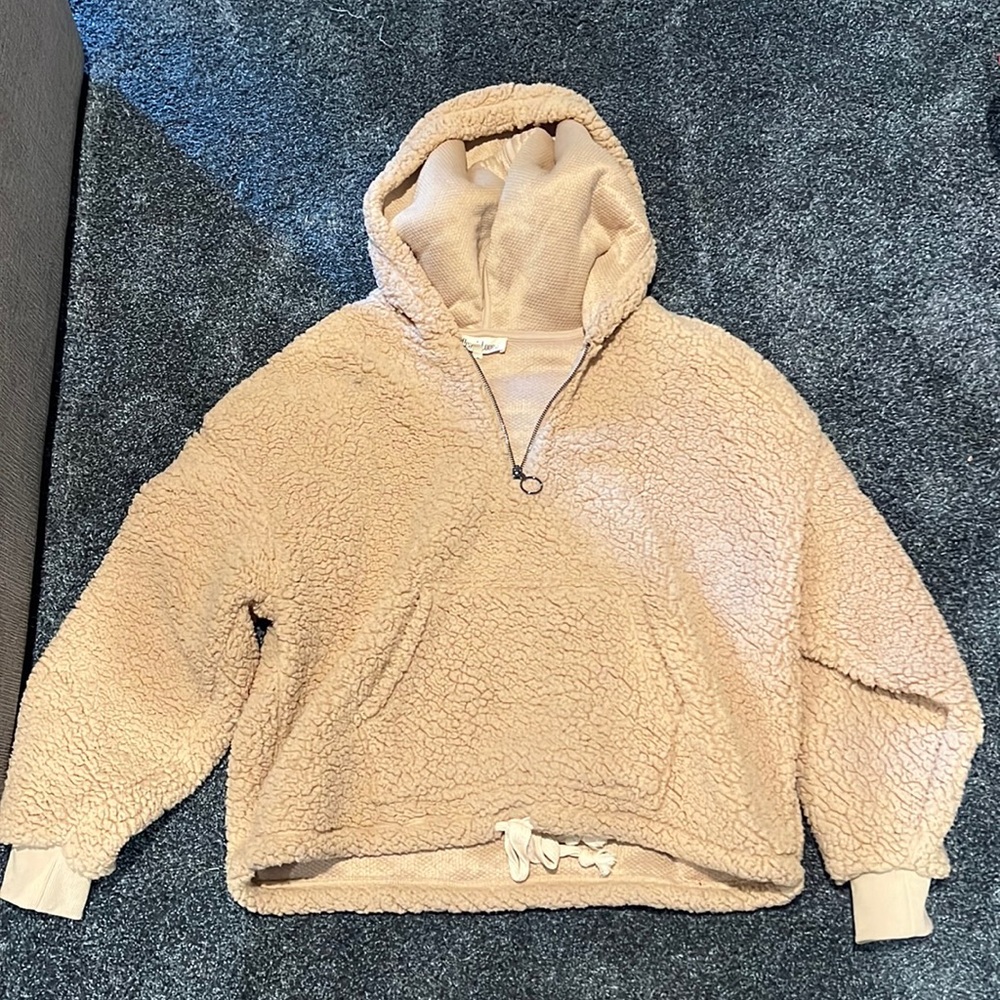 Quarter zip teddy coat!